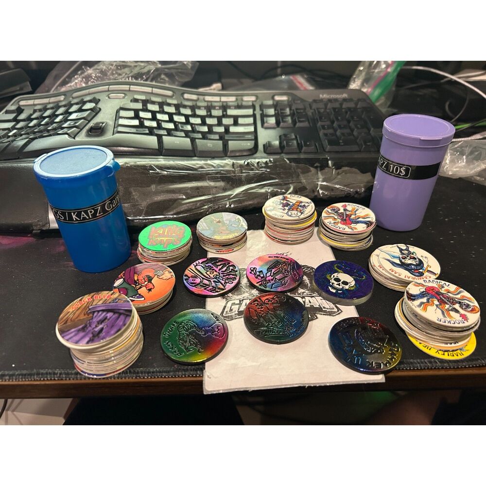 Huge Pog & Slammer Lot 6 Slammers & 2 boxes of pogs